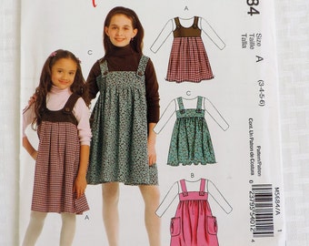 McCalls M5684 Size 3-6 Girl's Jumper Sewing Pattern  / UNCUT Factory Folded