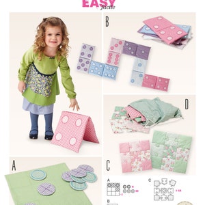 Easy Burda 6752 Children&#39;s Cloth Games and Bag Sewing Pattern / Uncut FF