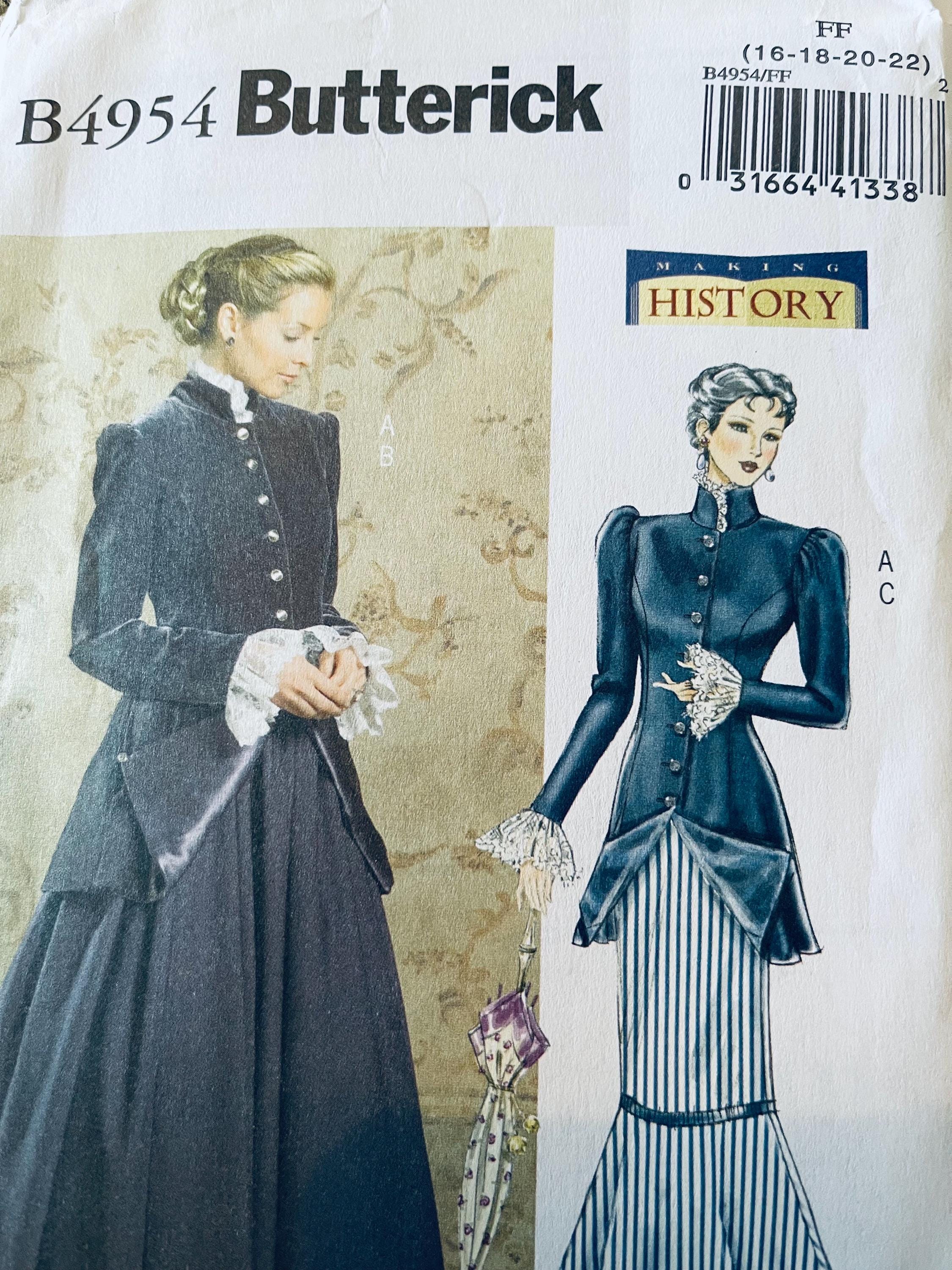 Butterick B4954 Edwardian, Marlborough, Steampunk Costume Dress