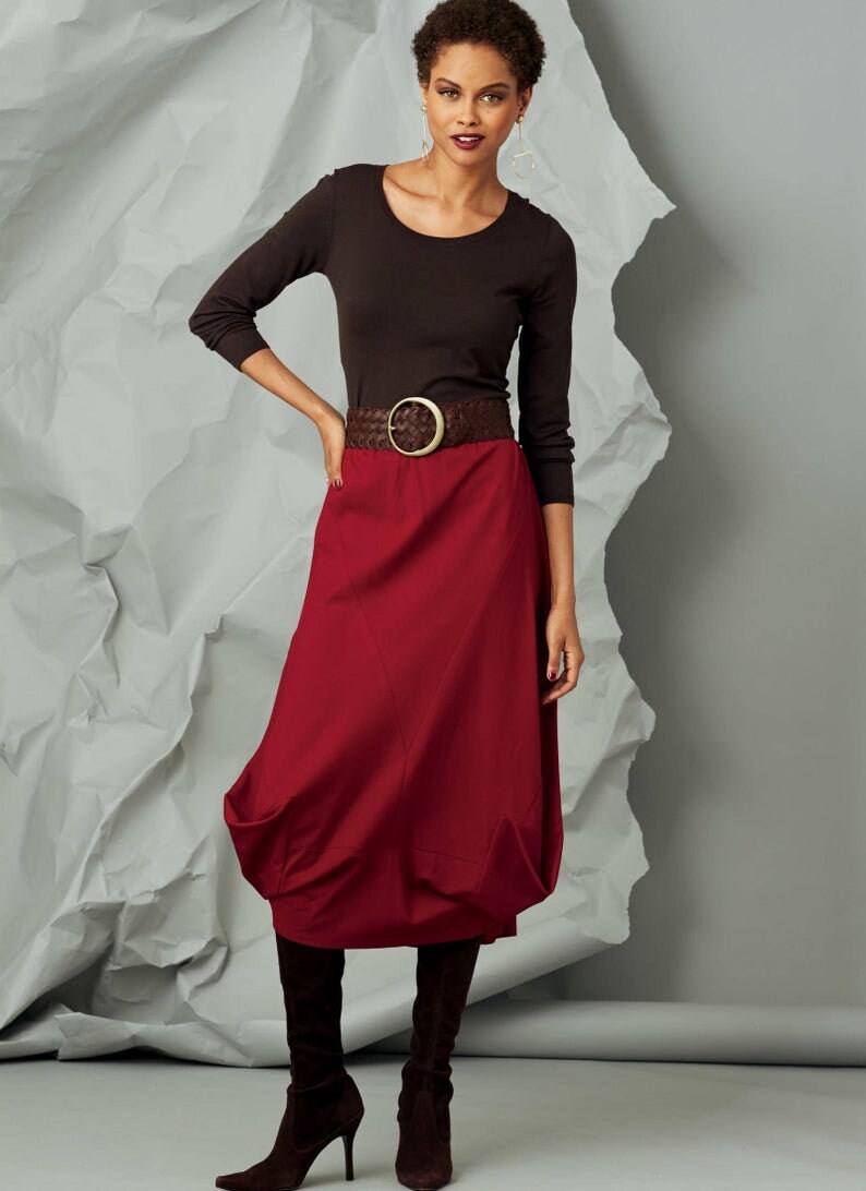 Vogue V9283 Marcy Tilton Misses Stretch Knit Skirts Bell | Etsy