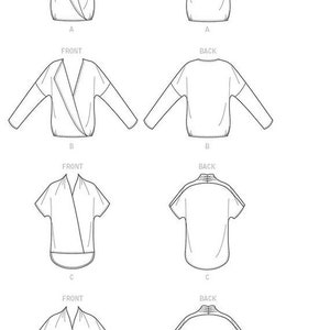 Butterick B6245 Misses Loose Fitting Pullover Tops Sewing Pattern Size ...