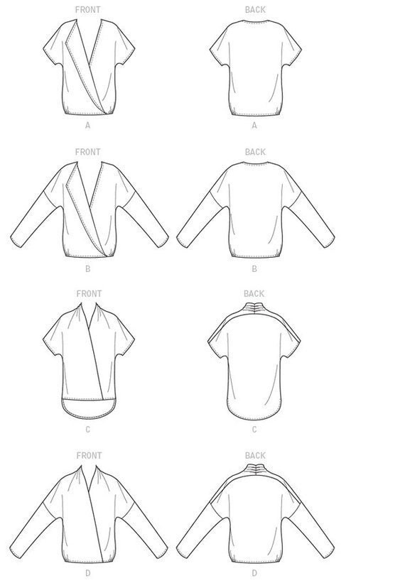 Butterick B6245 Misses Loose Fitting Pullover Tops Sewing Pattern Size ...