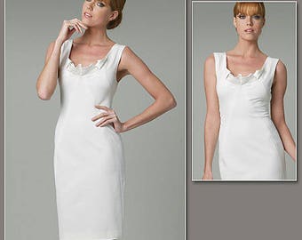 Vogue V1218 Size 4-10 or 12-18 Donna Karan Misses Close Fitting Dress Sewing Pattern / Uncut FF