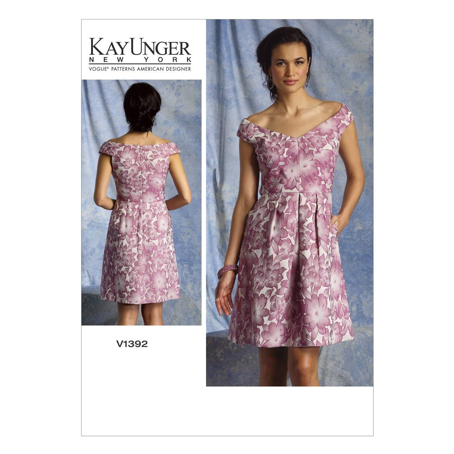 Vogue V1329 Misses Kay Unger Close Fitting Lined Dress Sewing