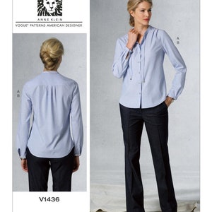 Vogue V1436 Size 8-16 Misses Blouse Top and Pants Sewing Pattern / Uncut/FF