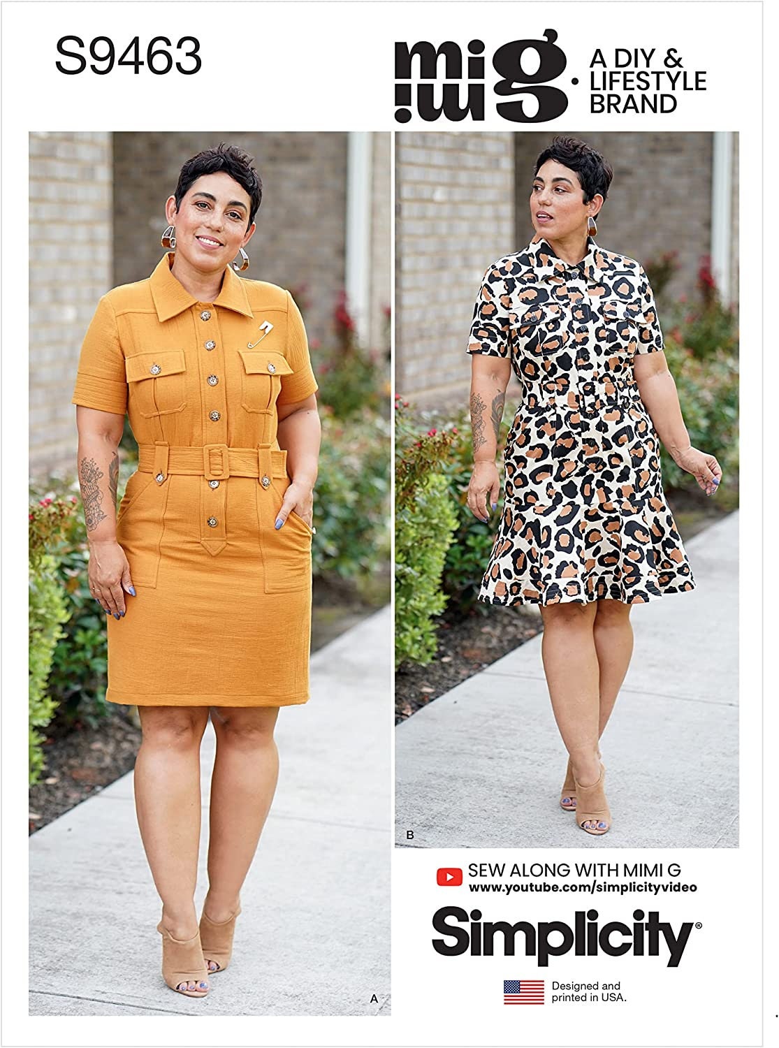 Simplicity R11370 R11324 S9463 Sewing Pattern Misses' Shirt Dress with Belt by Mimi G - Size 6-14 or 16-24/Uncut