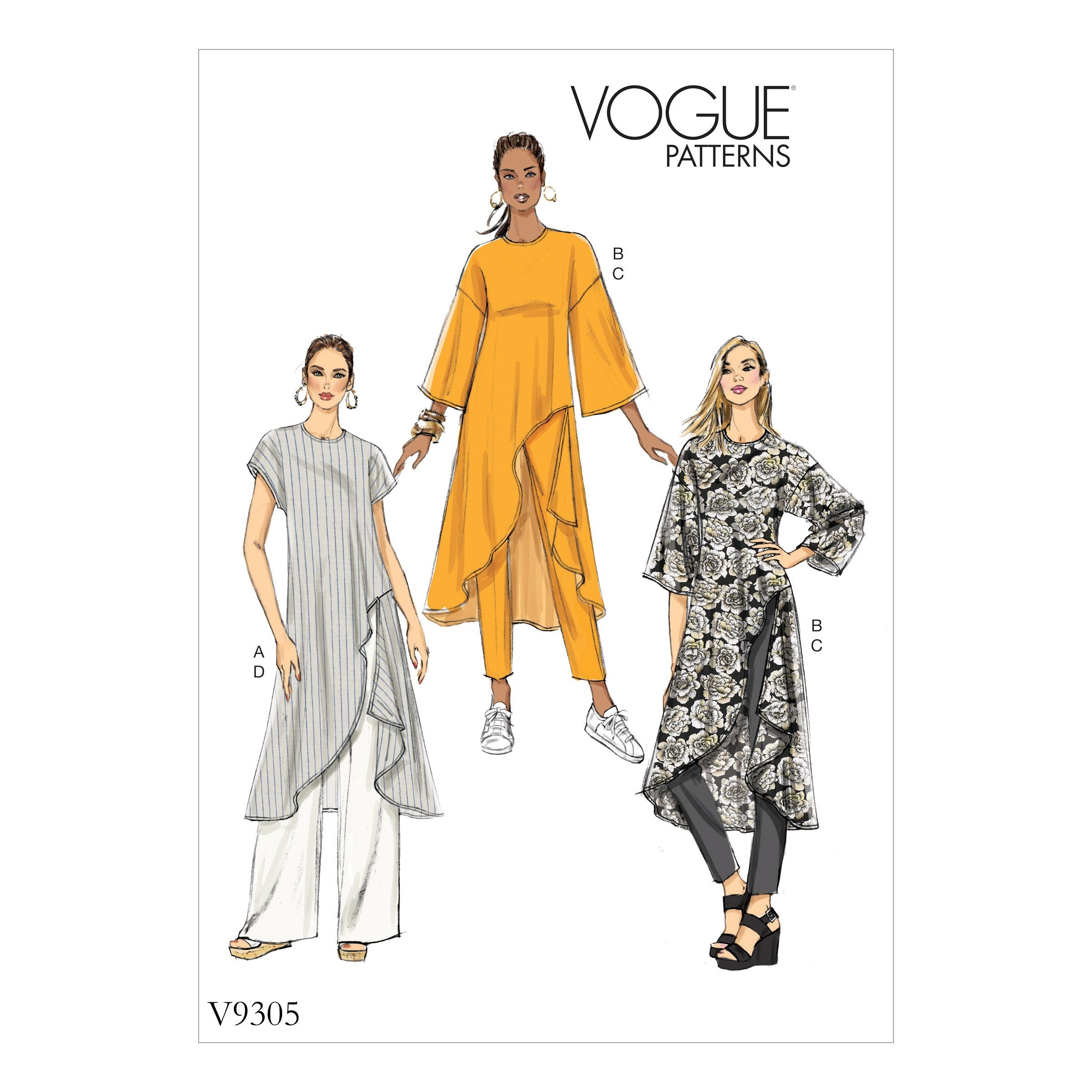 VOGUE PATTERNS 9171 Y Tunique Pour Femme, Tailles XSM-Med, Multicolore, Y ( XS à M