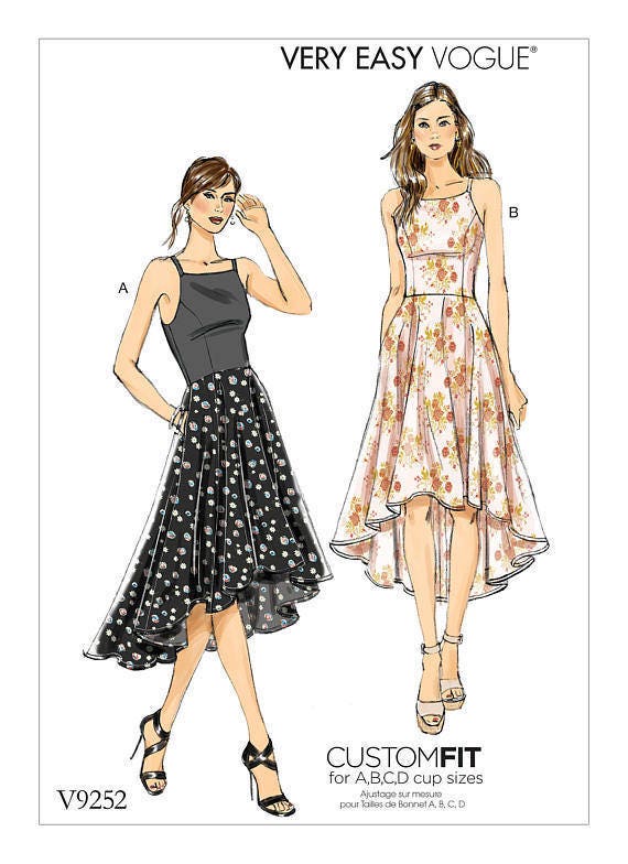 公式ファッションブランド通販サイト Size V9252 Vogue 6-14 High Seam Princess Misses' 14-22 or K-POP・アジア