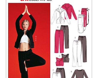 McCalls M4261 4261 Size 4-14 or 16-22 Misses'/Miss Petite Activewear and Yoga Mat Bag Sewing Pattern / Uncut FF