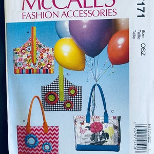 McCall&#39;s M7171 - Tote Bags Sewing Pattern / UNCUT Factory Folded