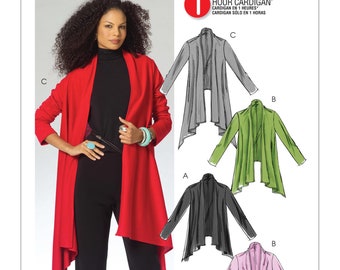 McCalls M5241  Size 4-14 or 16-26  Misses Cardigan in 3 Lengths Sewing Pattern  / Uncut FF