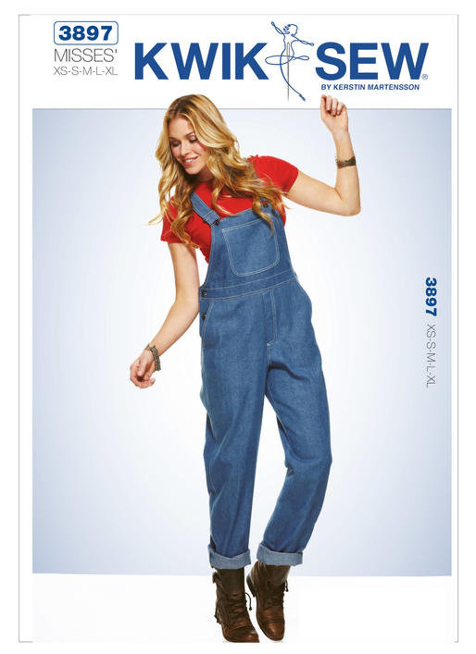 [MIDNIGHT MOVE] buckle jumper ☆送料込☆ Kwik Sew K3897 Sewing Pattern, Women's Bib Overalls Pattern