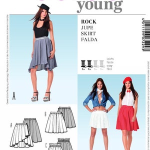 Burda Young 7229 Size 6-18 Misses Skirts in 3 Lengths Sewing Pattern / Uncut FF