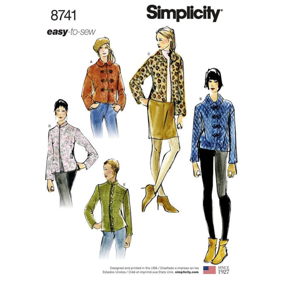 Simplicity R10019 8714 Misses Lined Jacket Sewing Pattern Size Xs-xl ...