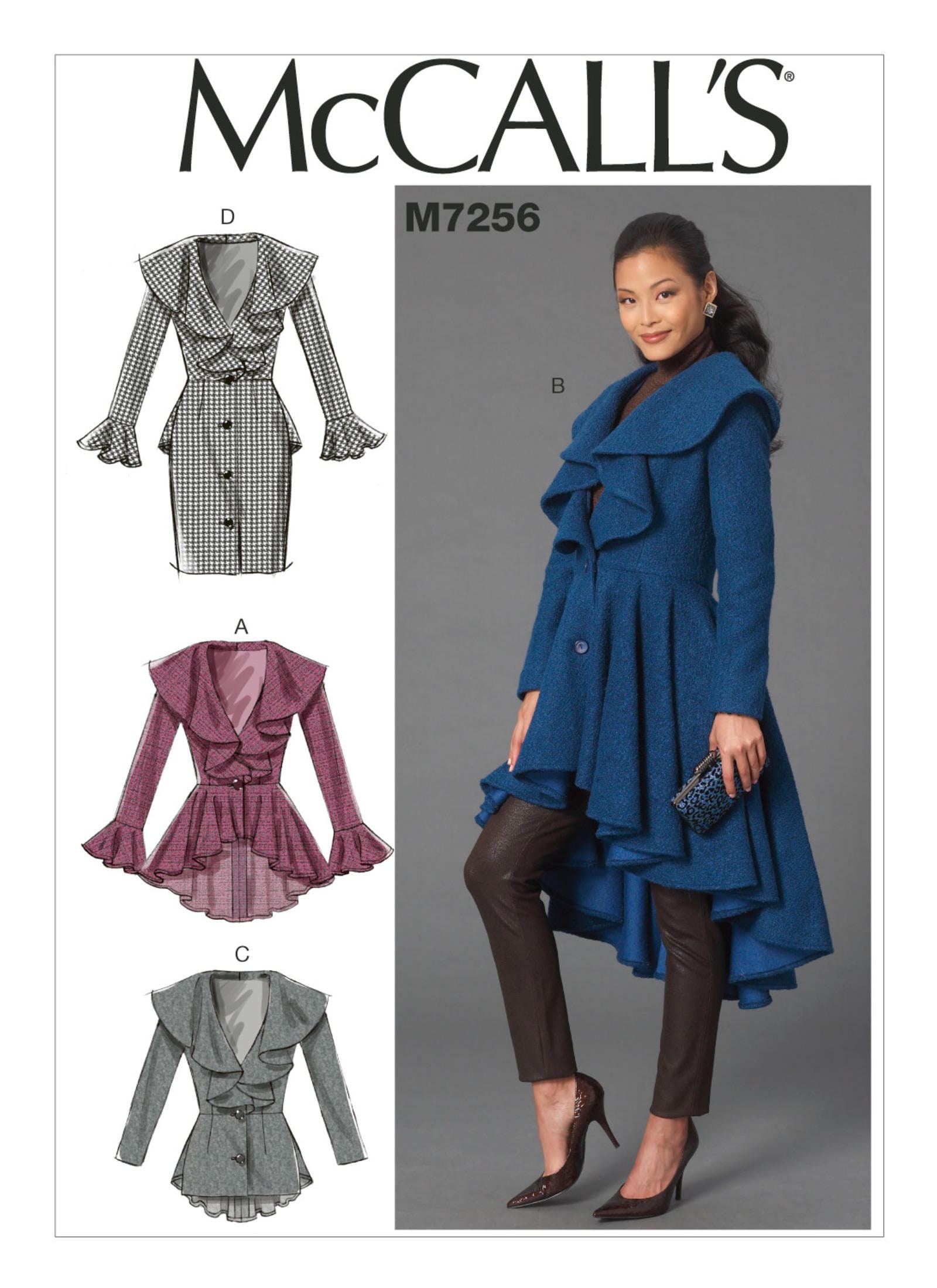 Burda Style Pattern B6462 Women's Fur Collar Coat - Sewdirect