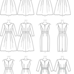 Vogue V1737 V9267 Sewing Pattern Misses Fitted Lined Dresses - Etsy