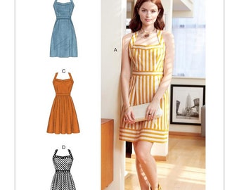 McCalls M7952 Size 4-12 or 12-20 Misses Dresses Sewing Pattern / Uncut FF