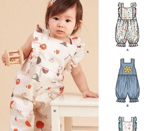 New Look N6738 Sewing Pattern for Babies Romper and Dress sz NB-L Uncut