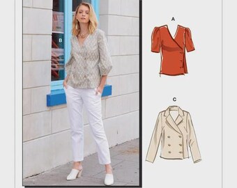 McCalls M8039 Sewing Pattern - Misses Tops or Jacket - size 6-14 or 14-22