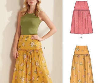 New Look N6676 Sewing Pattern - Misses' Skirt with Dropped Waist - Size 8-20/Uncut