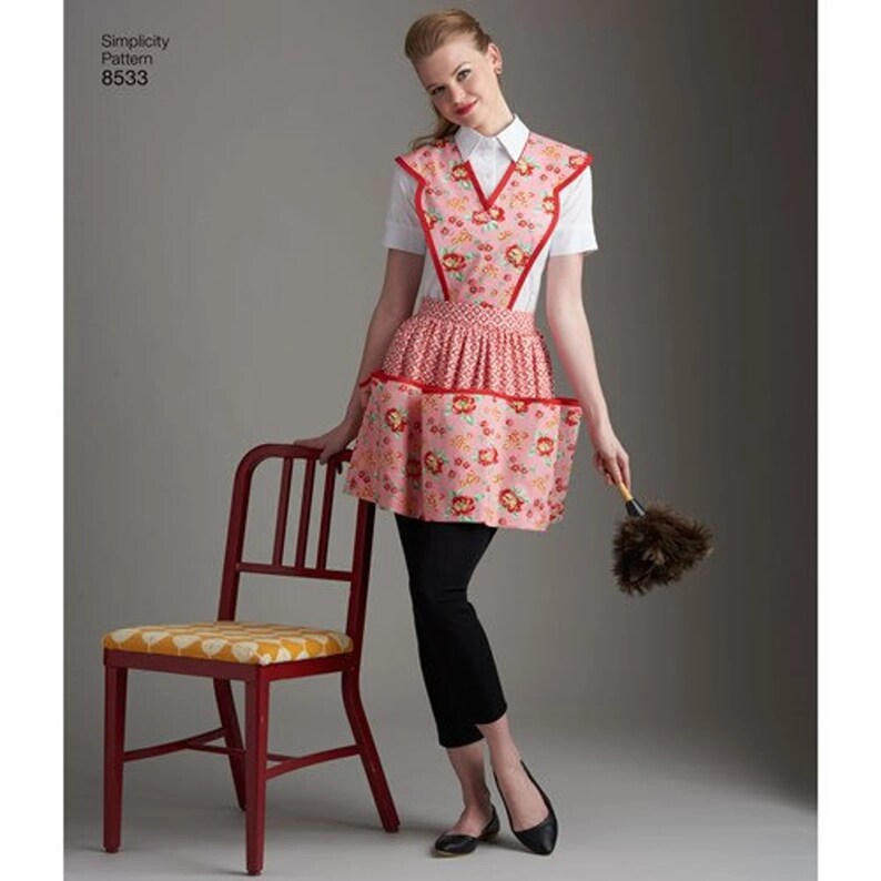 Simplicity 0830 8533 Pattern - Misses 1950's Vintage Apron With ...