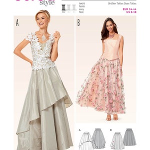Burda 6647 misses evening skirts size 8-18 sewing pattern / uncut ff