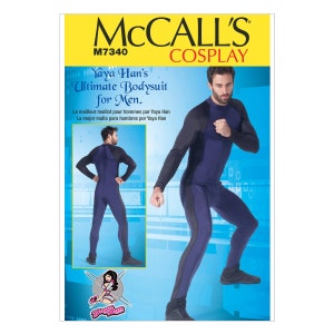 Mccalls M7340 Sewing Pattern Men's Zippered Bodysuit by Yaya Han Size 38-44 or 46-52/Uncut