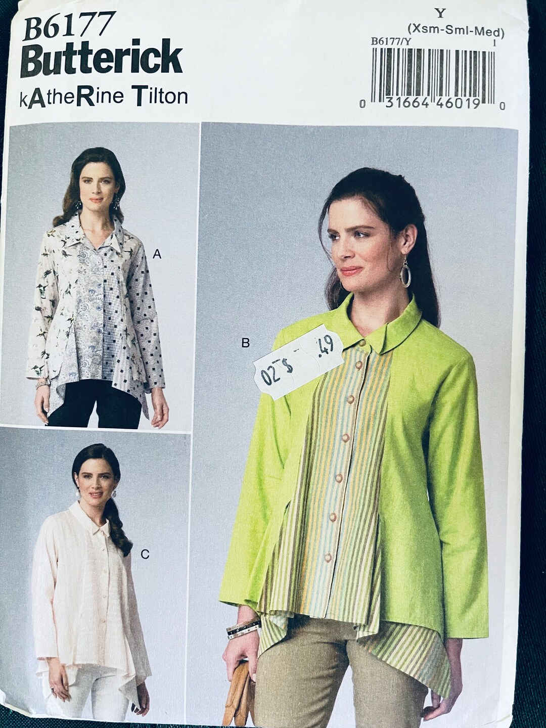 Butterick B6177 - Size 4-14 or 16-26 Misses Handkerchief-hem