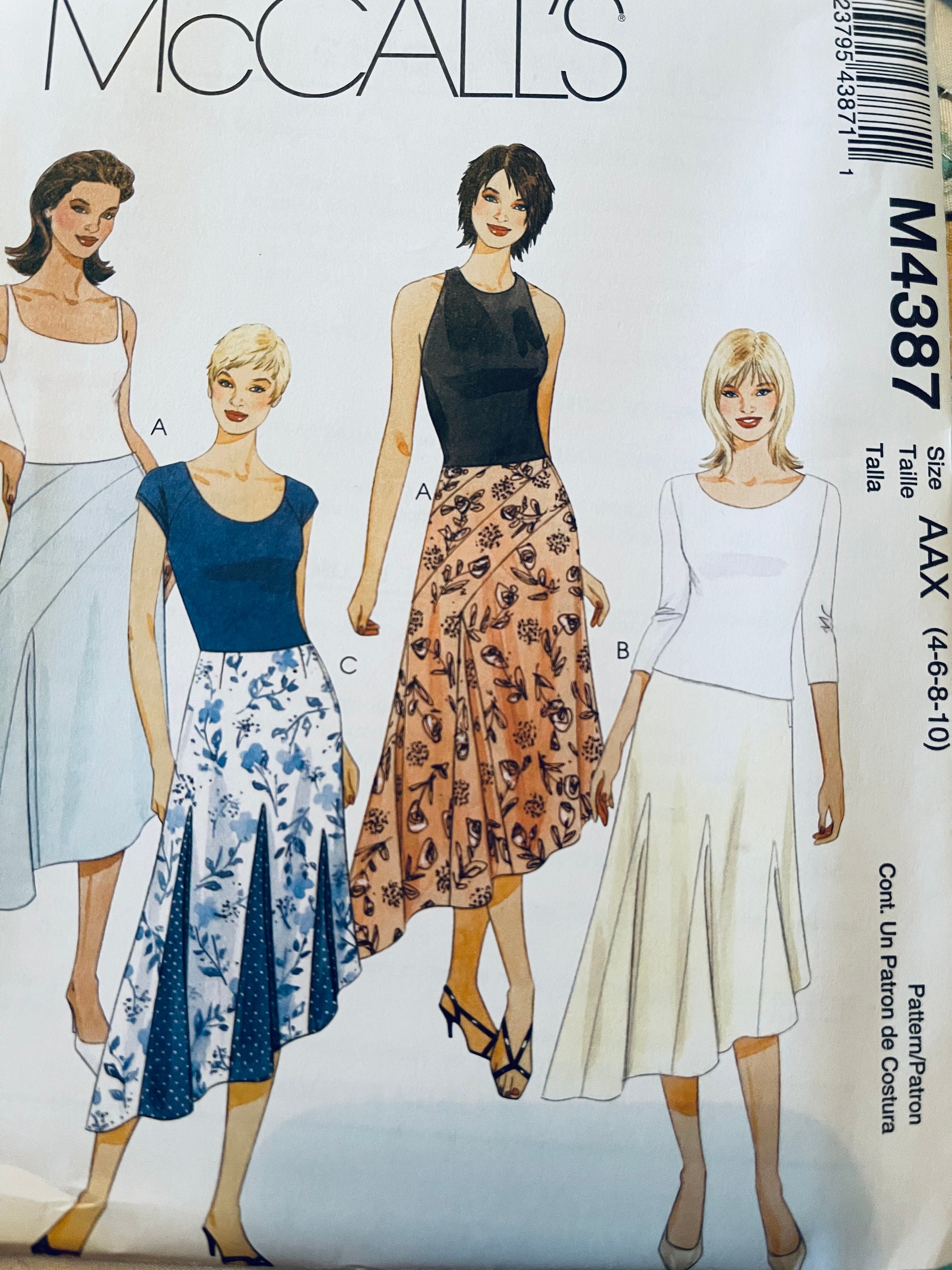 McCall's Sewing Pattern 4188 Misses' Skirts, Zipper, Waistband, 6 Vari –  grammasbestbynancy