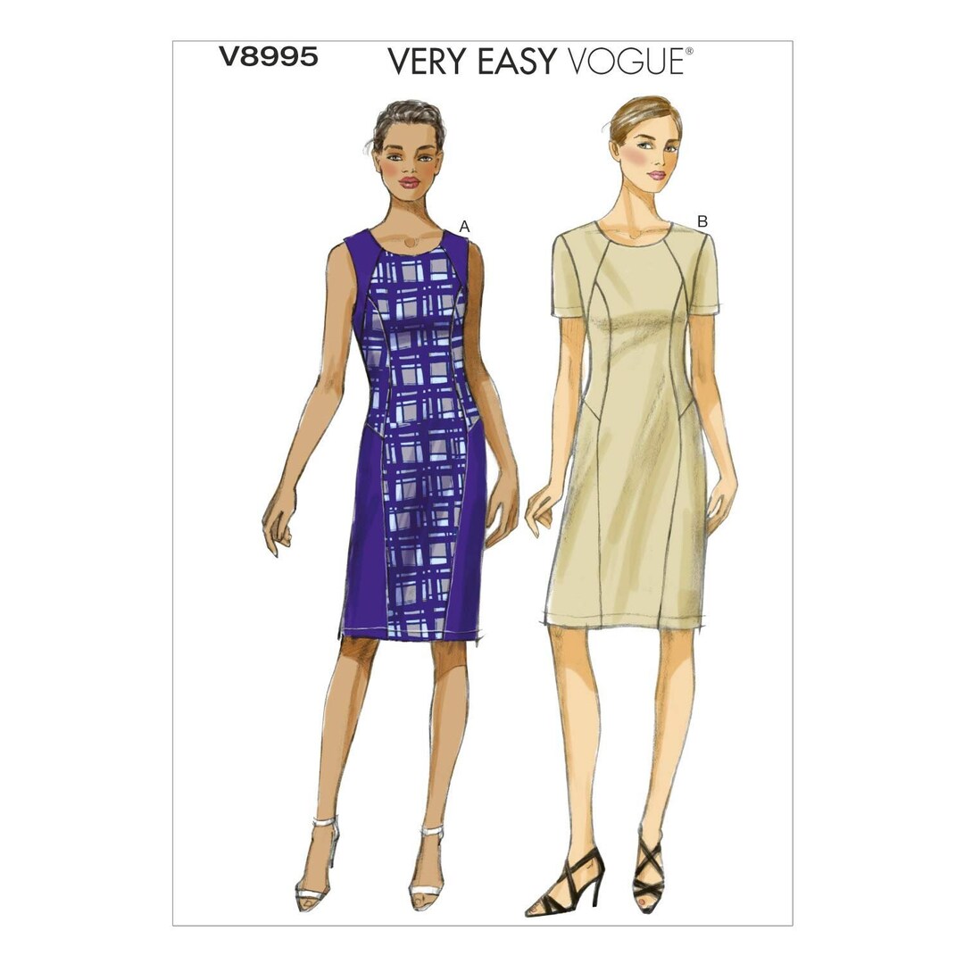 Vogue V8995 Misses Semi-fitted Lined Dresses Sewing Pattern - Etsy