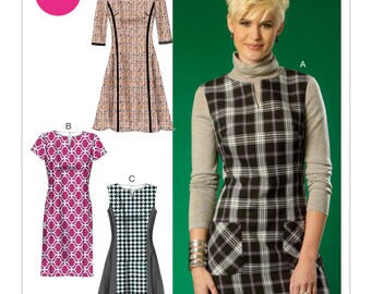 McCall's M7014 Size 6-14 or 14-22 Misses Notch Neck Dresses Sewing Pattern / Uncut/FF
