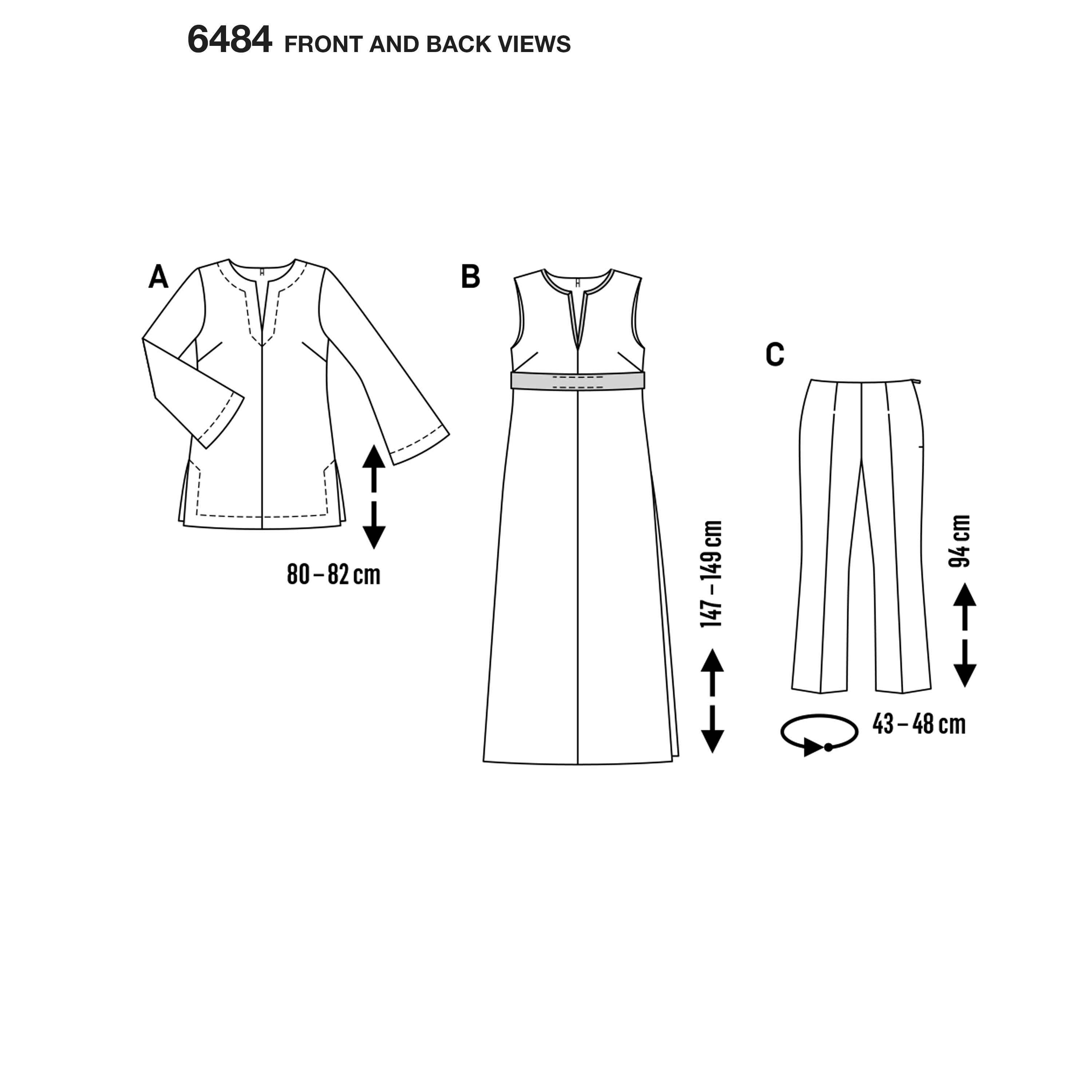 Burda 6484 Sewing Pattern - Misses Evening Separates - Size 8-18 - Etsy