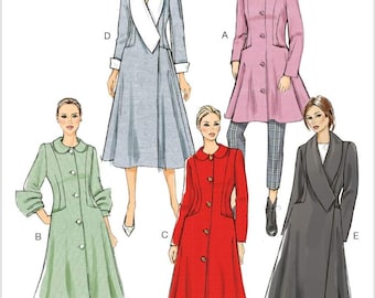 Vogue V9040 Sewing pattern - Misses Coats -Size 6-14 or 14-22/Uncut