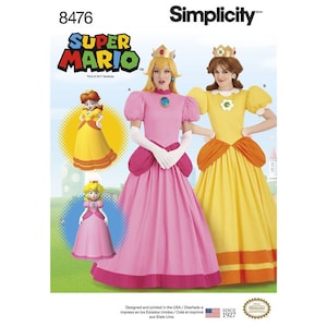 princess peach dress quenlin etsy Princess Peach Cosplay Sewing Pattern: Ballgown Costume (PDF Pattern)