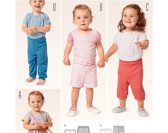 Burda Kids 9386 Size 3 Months - 3 Years Girl's / Boy's / Toddler's Shorts or Pants Sewing Pattern / Uncut FF