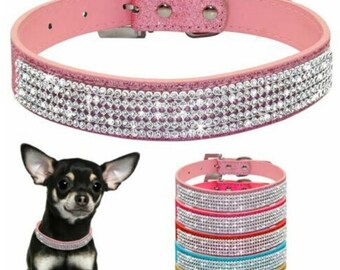 personalised diamante dog collars