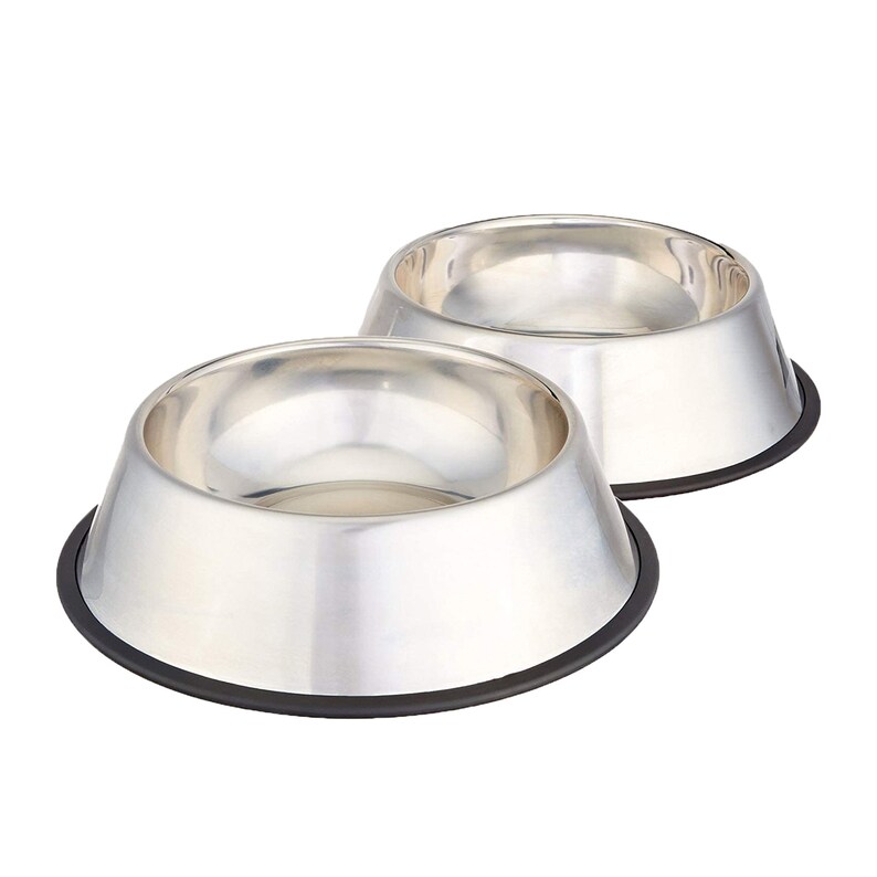 Stainless Steel Non Slip Dog Bowl Pet Feeder Bowl Dog Food Etsy UK