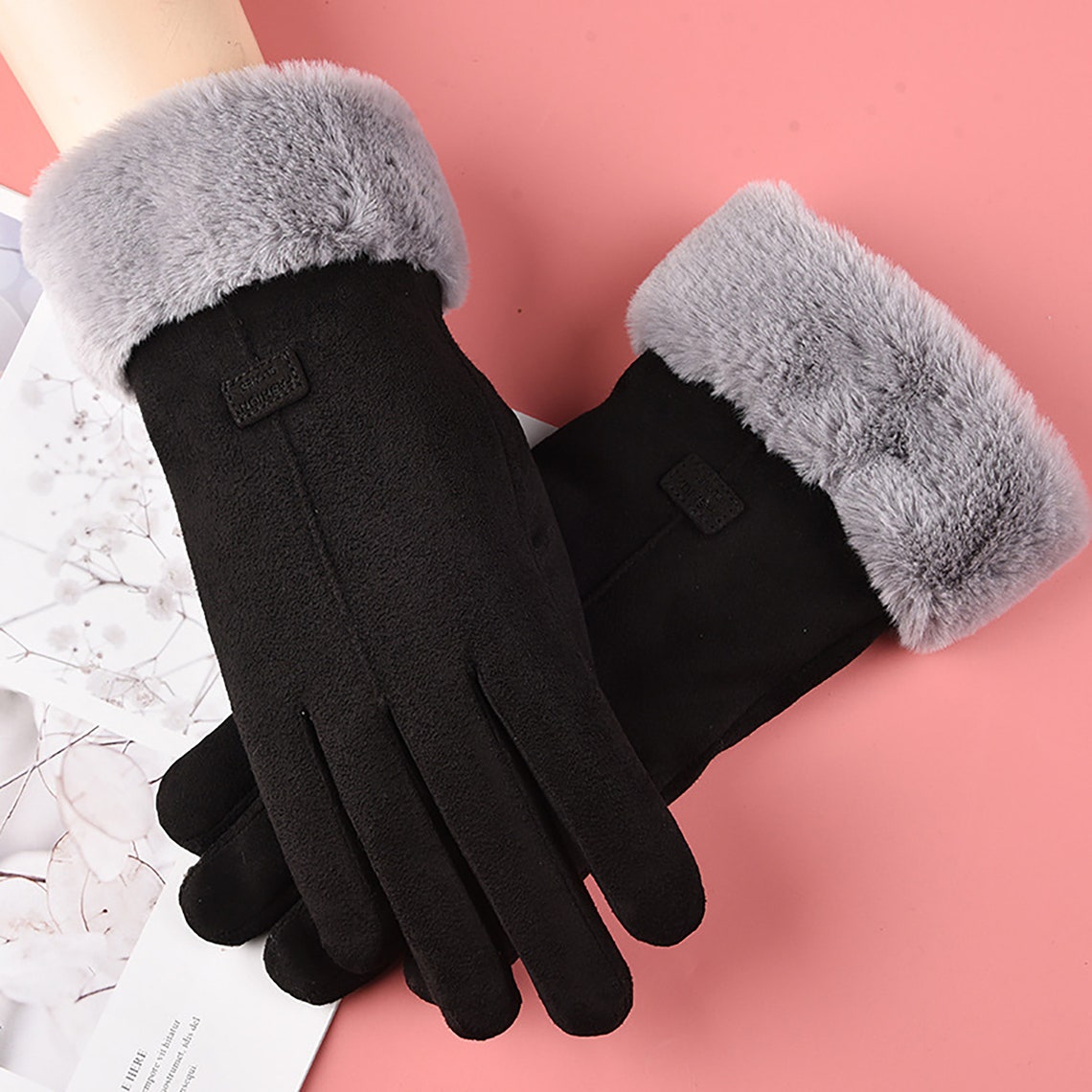 V Vincenza Windproof Sherpa Lined Winter Hand Gloves for Women Etsy