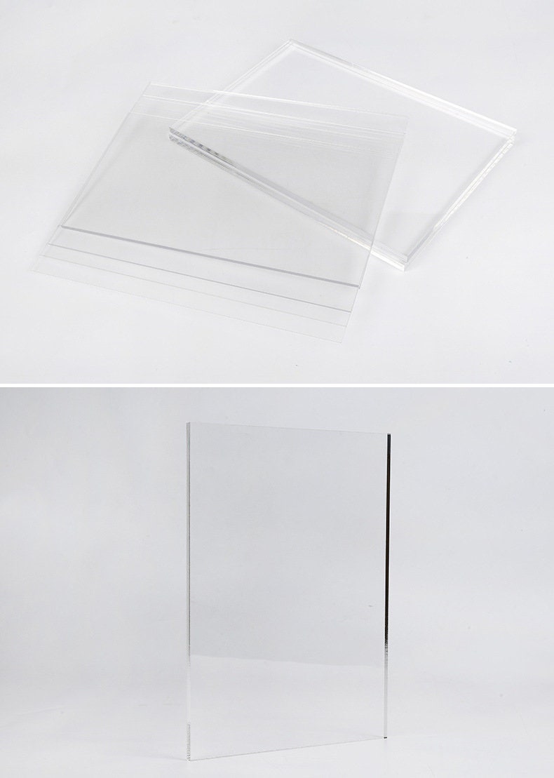 A6 A5 A4 A3 3mm Clear Mirror Acrylic Sheet 500mm Plastic Glass