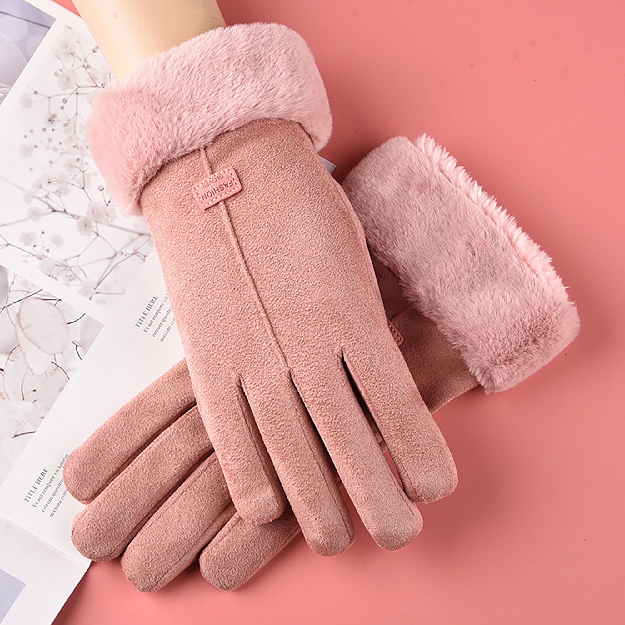 V Vincenza Windproof Sherpa Lined Winter Hand Gloves for Women Etsy