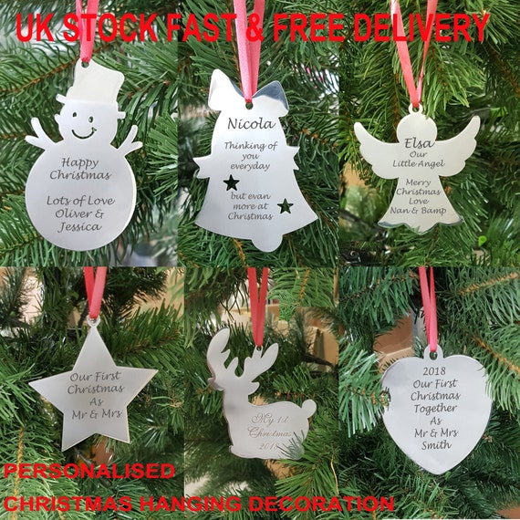 Personalised Our First Christmas Together Bauble Snowman Tree Decoration Gift