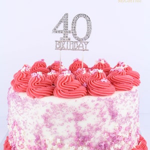 Rhinestone Diamante Decorating Gem Cake Pick Number Topper Anniversary Birthdays