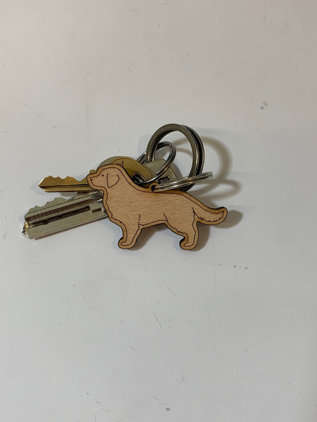 PERSONALISED WOODEN DOG Keyring Etsy