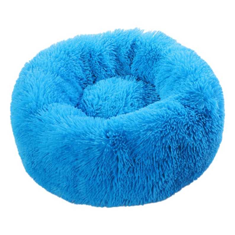 Round Plush Cat Dog Bed Cushion Cave Calming Donut Cuddler - Etsy UK