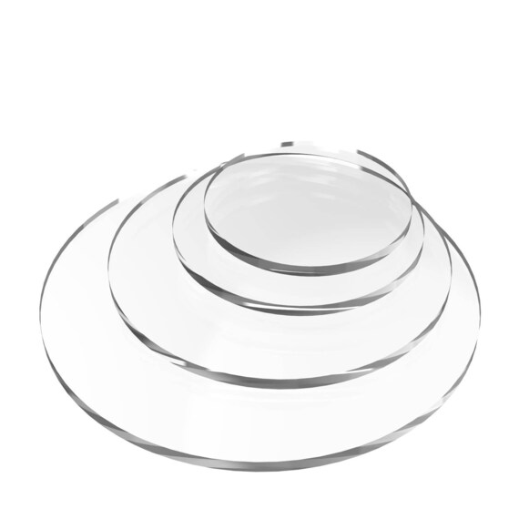 Disque acrylique rond givré/or/blanc/noir, cercle d'ornement vierge