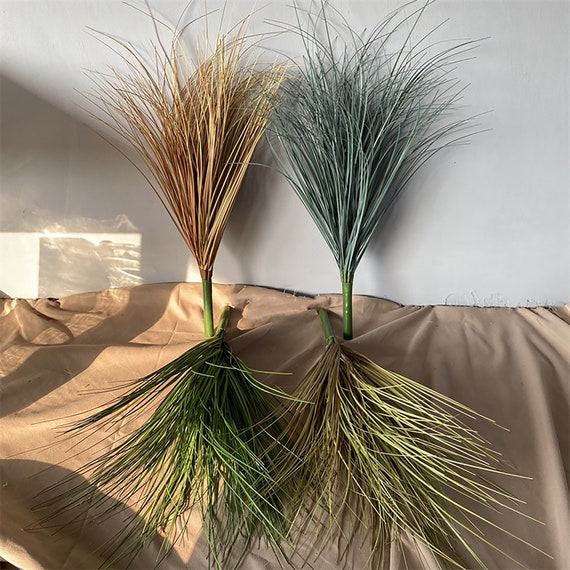 Artificial Bunches of Spring Grass Fake Plants Green Decor 
