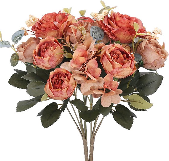 Artificial Retro Hydrangea Peony Rose Flower 30cm Faux - Etsy UK