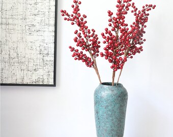 EXCEART 20Pcs Christmas Red Berry Pick with Pine Cone Holly Berry Stems Pine Leaves Branch Evergreen Christmas Berries Decor Vase Filler for Xmas Holiday Flower Home Decor EXCEART 20Pcs Christmas Red Berry Pick with Pine Cone Holly Berry Stems Pine Leaves Branch Evergreen Christmas Berries Decor Vase Filler for Xmas Holiday Flower Home Decor