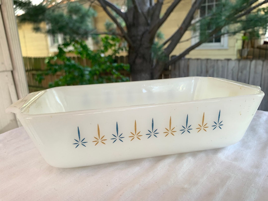 Vintage Fire King Loaf Pan Etsy