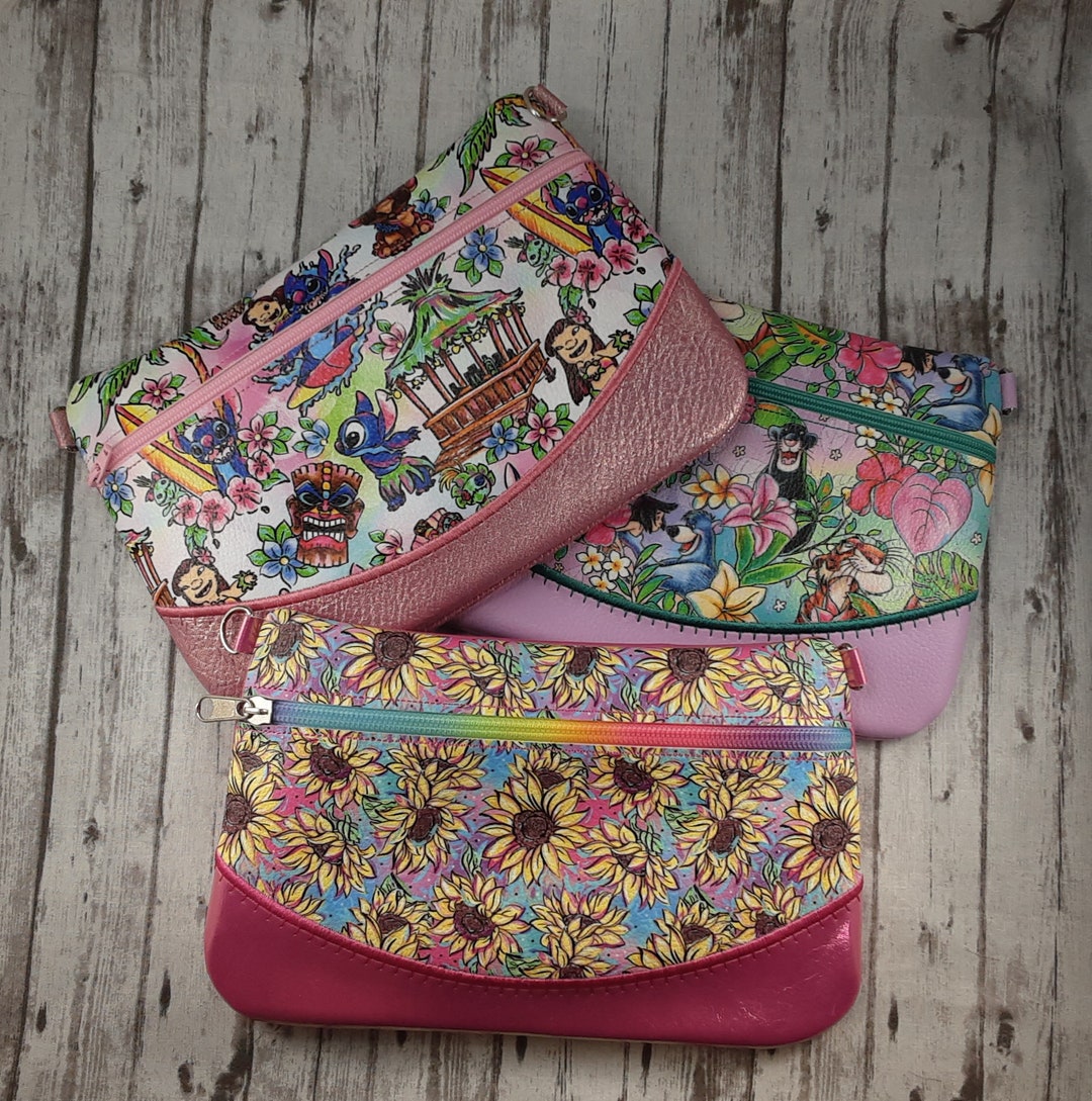 Handmade Purse, Character Scoop, Sunflower, Crossbody Purse, Theme Park Crossbody Purse, Stitch